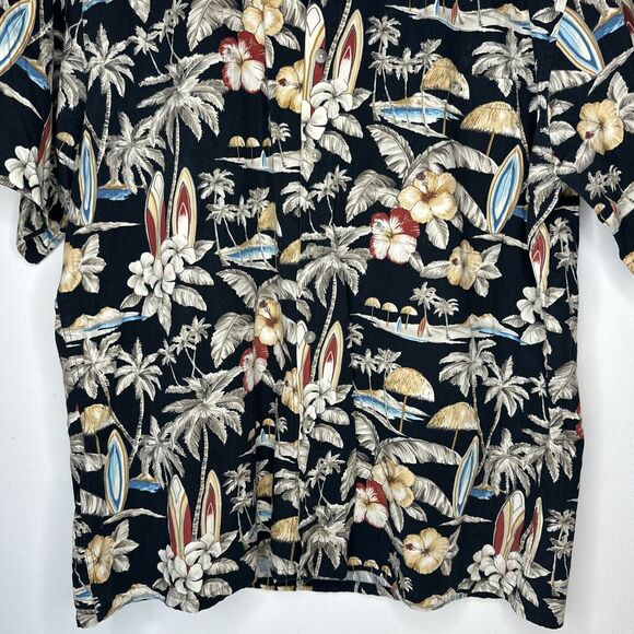 Surf‎ Board Tropical Casual Shirt Men's Size Large Multicolor Tropical Hawaiian - Picture 4 of 7